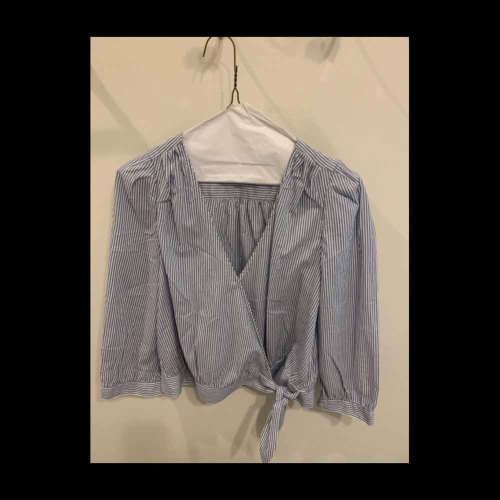 Linen wrap top